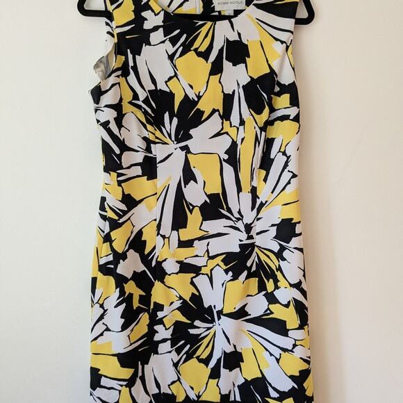 Ronni Nicole Yellow and Black Abstract Dress 12 - Picture 1 of 5